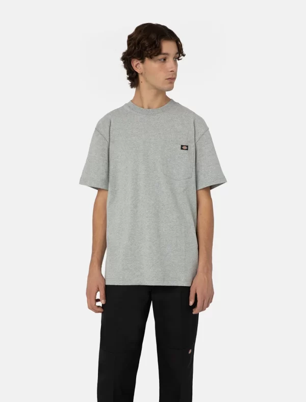 DICKIES - חולצת טי קצרה PORTERDALE – D0A4TMOHG0 – heather-grey – 1