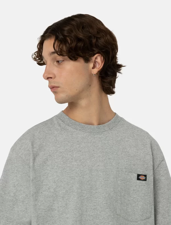 DICKIES - חולצת טי קצרה PORTERDALE – D0A4TMOHG0 – heather-grey – 3