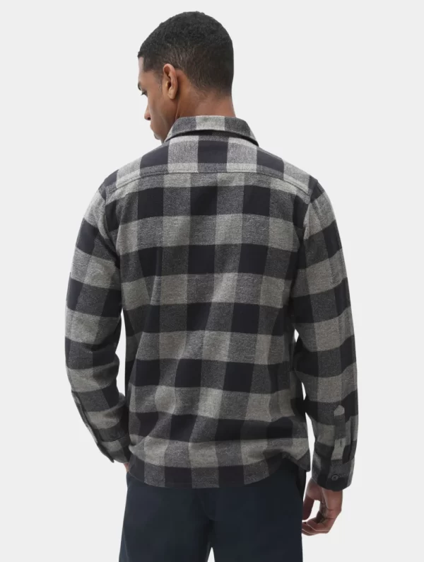 DICKIES - חולצה UNISEX שרוול ארוך NEW SACRAMENTO – D0A4XDZGYM – grey-melange – 1