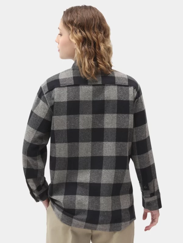 DICKIES - חולצה UNISEX שרוול ארוך NEW SACRAMENTO – D0A4XDZGYM – grey-melange – 2