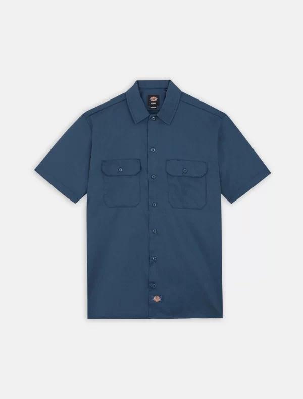 DICKIES - חולצת עבודה שרוול קצר REC – D0A4XK7AF0 – air-force-blue – 5
