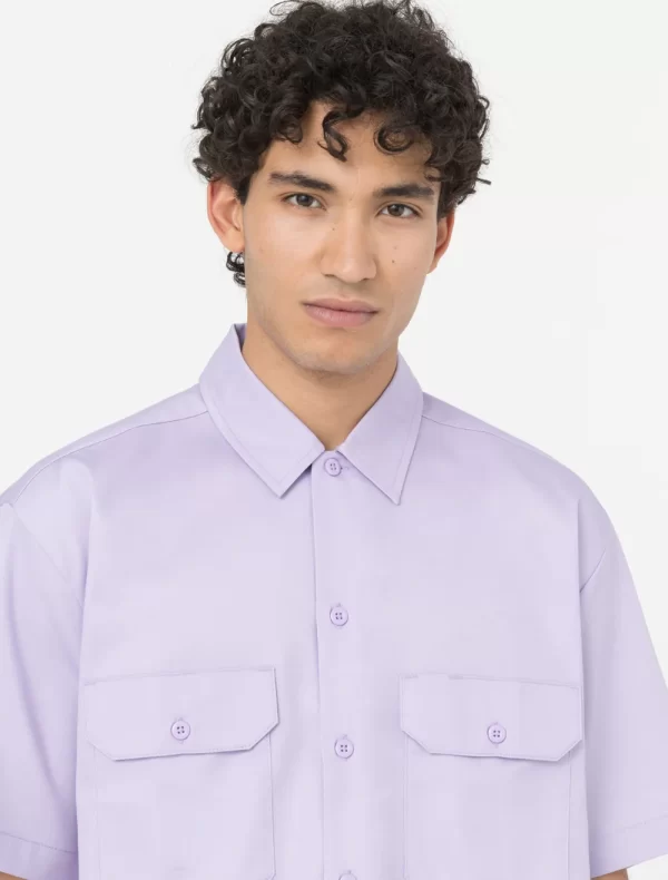 DICKIES - חולצת עבודה שרוול קצר REC – D0A4XK7E61 – purple-rose – 3