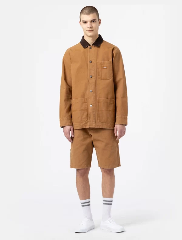 DICKIES - מכנסיים קצרים DUCK CANVAS – D0A4XNGC41 – stone-washed-brown-duck – 2