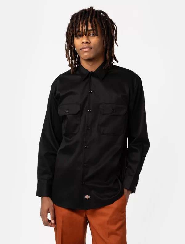 DICKIES - חולצת עבודה שרוול ארוך REC – D0A4Y26BLK – black – 1