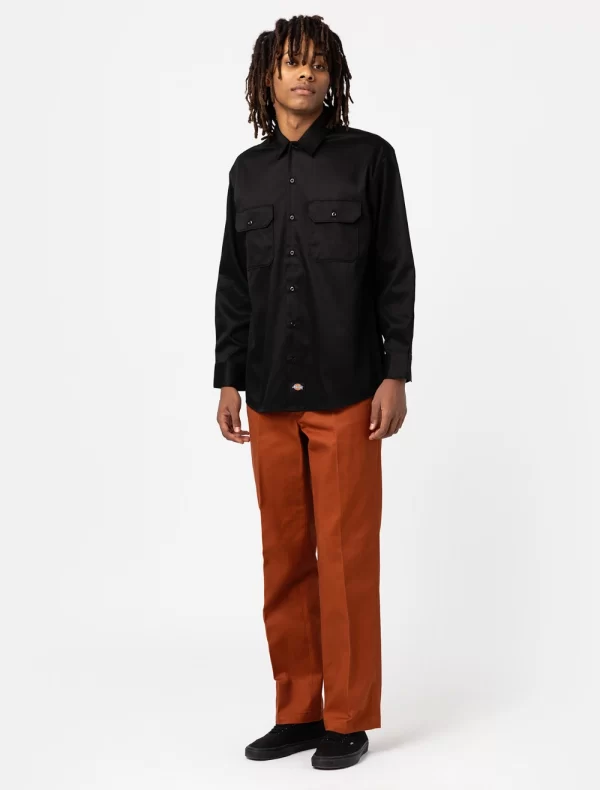 DICKIES - חולצת עבודה שרוול ארוך REC – D0A4Y26BLK – black – 2