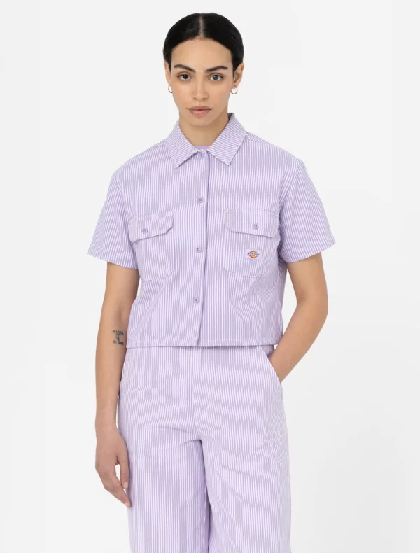 DICKIES - חולצת עבודה שרוול קצר HICKORY – D0A4Y7QF32 – pr-hickory – 1