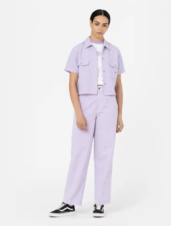 DICKIES - חולצת עבודה שרוול קצר HICKORY – D0A4Y7QF32 – pr-hickory – 2