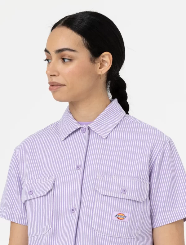 DICKIES - חולצת עבודה שרוול קצר HICKORY – D0A4Y7QF32 – pr-hickory – 3