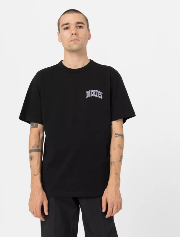 DICKIES - חולצת טי קצרה AITKIN CHEST – D0A4Y8OG41 – blk-imperial-palace – 1