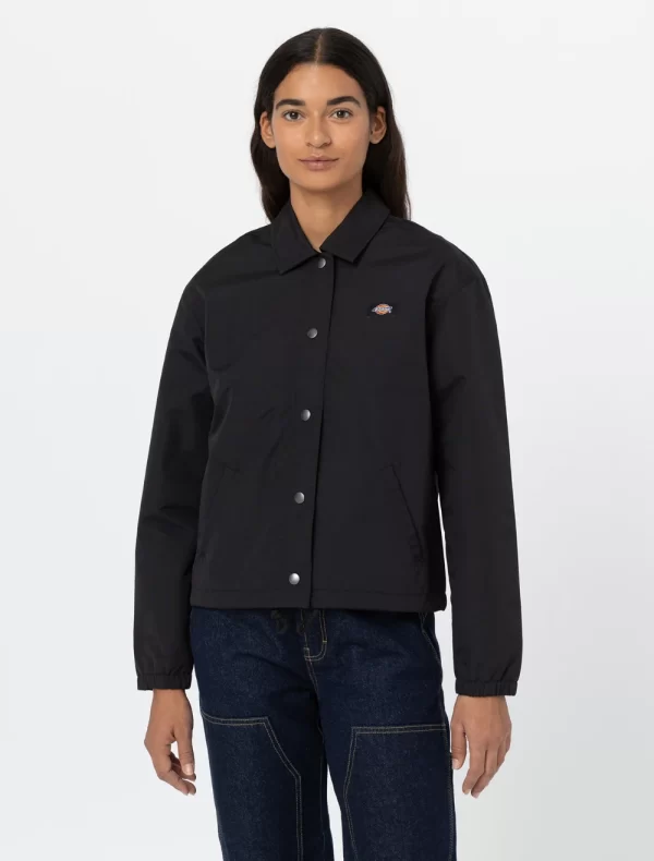DICKIES - ג'קט OAKPORT CROPPED COACH – D0A4YGWBLK – black – 1