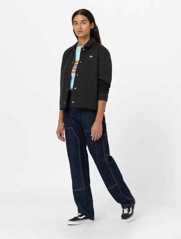 DICKIES - ג'קט OAKPORT CROPPED COACH – D0A4YGWBLK – black – 2