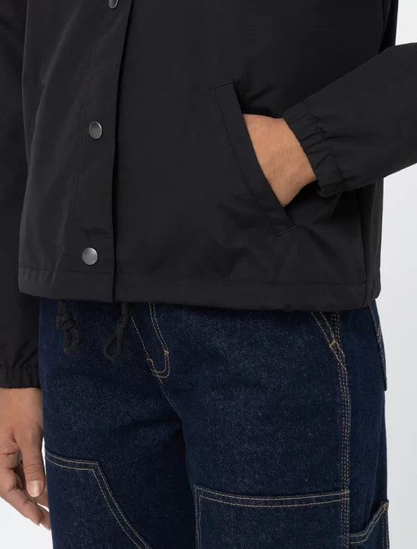 DICKIES - ג'קט OAKPORT CROPPED COACH – D0A4YGWBLK – black – 4