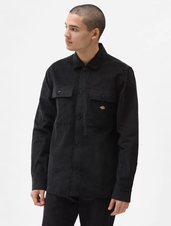 DICKIES - חולצה מכופתרת ארוכה HIGGINSON – D0A4XGQBLK – black – 1