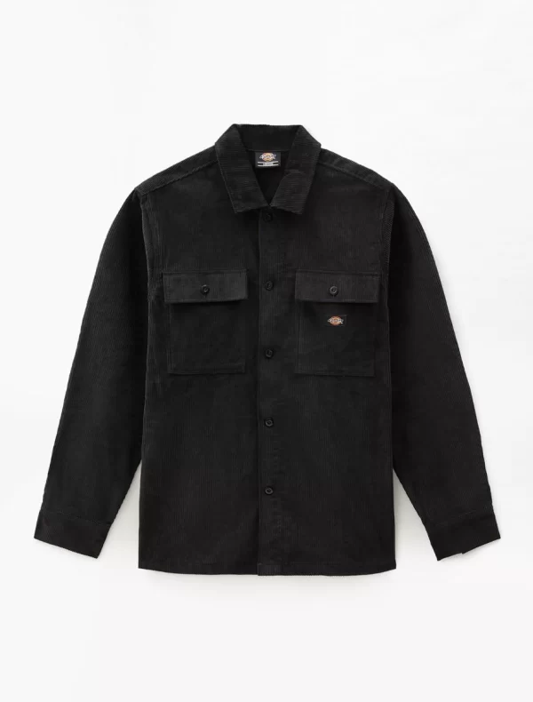 DICKIES - חולצה מכופתרת ארוכה HIGGINSON – D0A4XGQBLK – black – 5