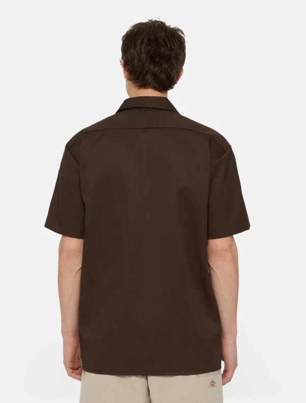 DICKIES - חולצת עבודה שרוול קצר REC – D0A4XK7DBX – dark-brown – 1