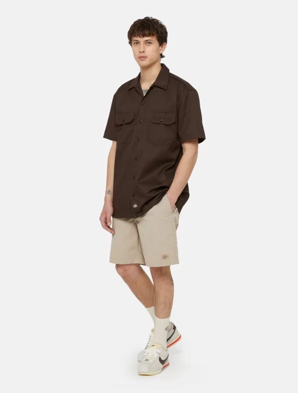 DICKIES - חולצת עבודה שרוול קצר REC – D0A4XK7DBX – dark-brown – 2