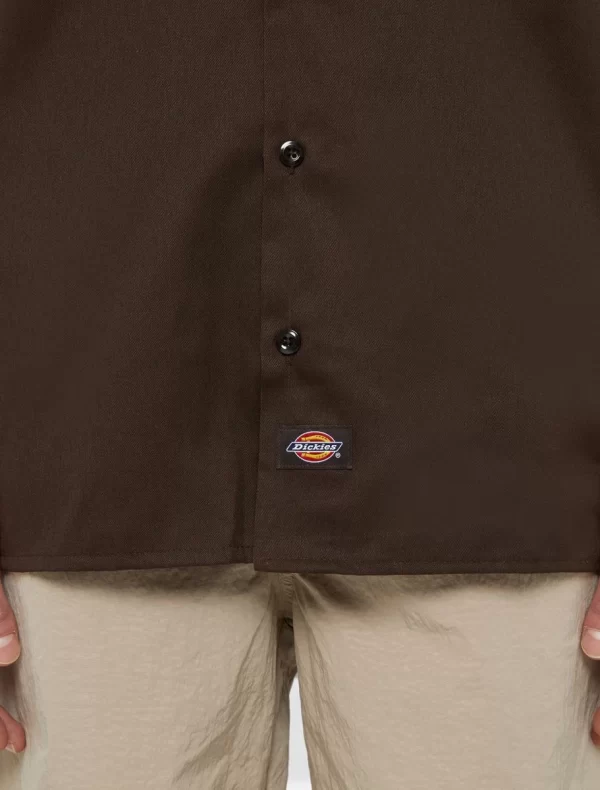 DICKIES - חולצת עבודה שרוול קצר REC – D0A4XK7DBX – dark-brown – 4