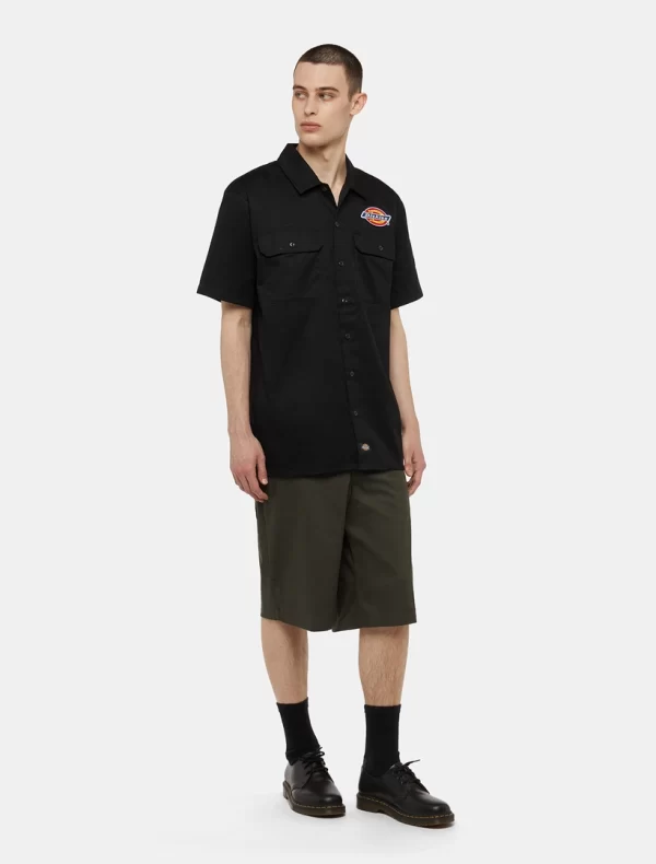 DICKIES - חולצה מכופתרת קצרה CLINTONDALE REC לגברים – D0A4XRRBLK – black – 2