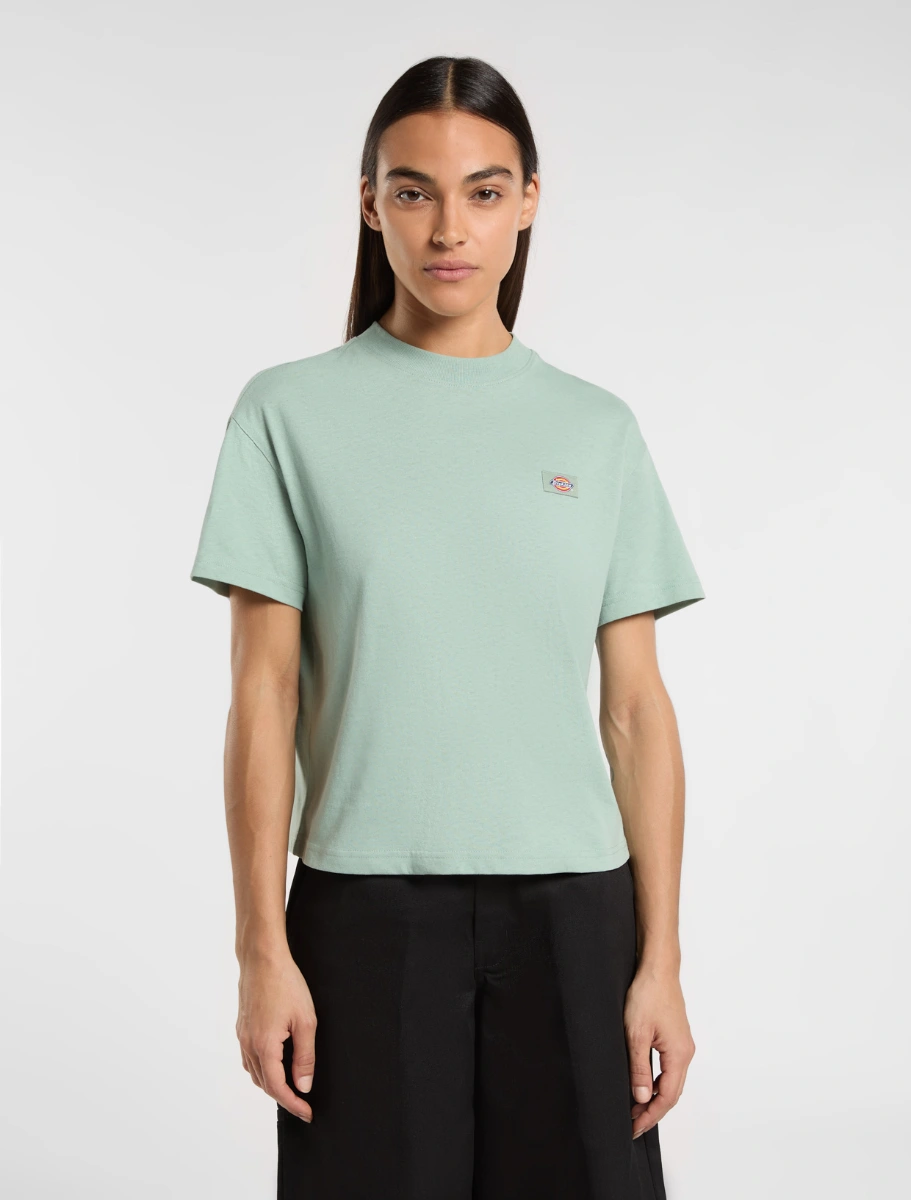 DICKIES - חולצת טי קצרה OAKPORT BOXY – D0A4Y8LK36 – light-blue – 1