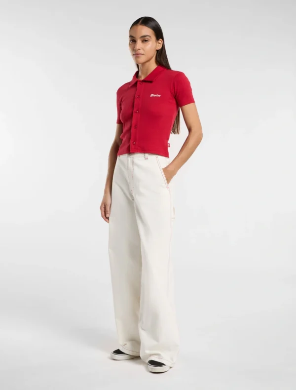 DICKIES - מכנסי ג'ינס נגרים לנשים X LOOSE DENIM CARPENTER PANT – D0A4Z6SC48 – beige – 2