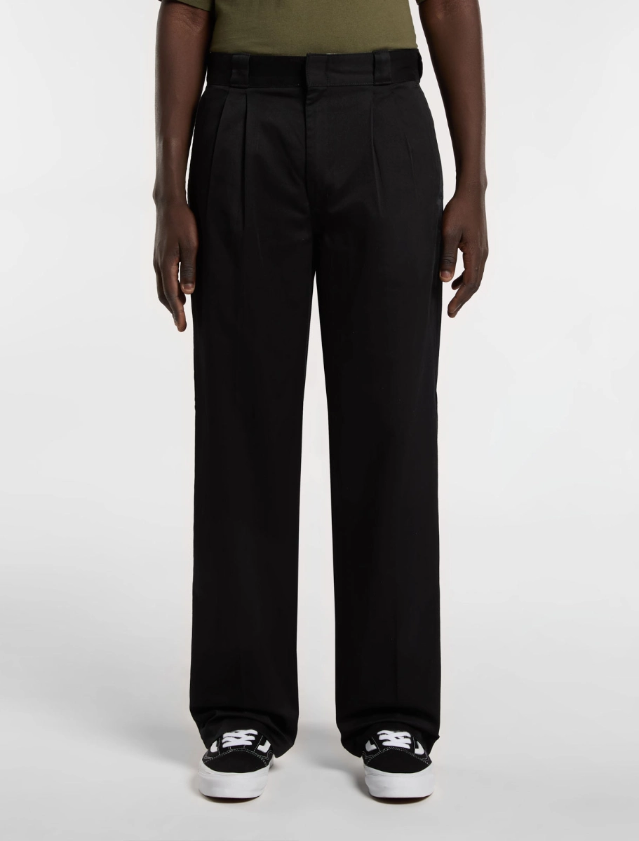 DICKIES - מכנסי עבודה UNIONVILLE PLEATED – D0A4Z7FBLK – black – 1