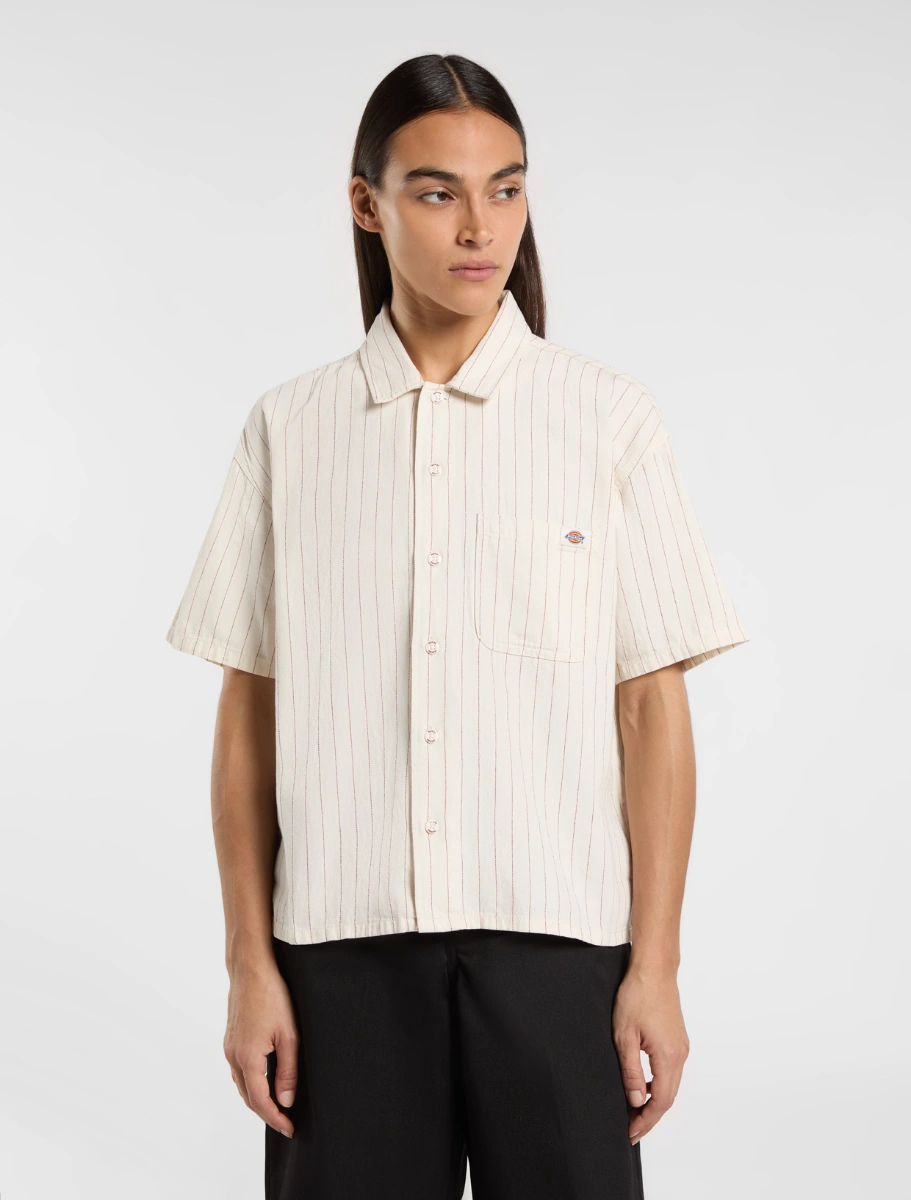 DICKIES - SERVICE  SHIRT חולצת טי קצרה לנשים – D0A4Z7UC48 – beige – 1