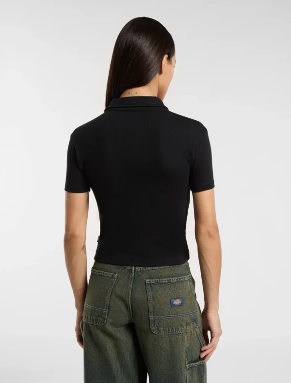 DICKIES - TALLASSE BT חולצת פולו מכופתרת לנשים – D0A4Z8HBLK – black – 1