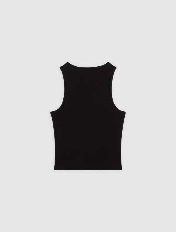 DICKIES - ווסט נשים RIB TOP – D0A4Z8NBLK – black – 5