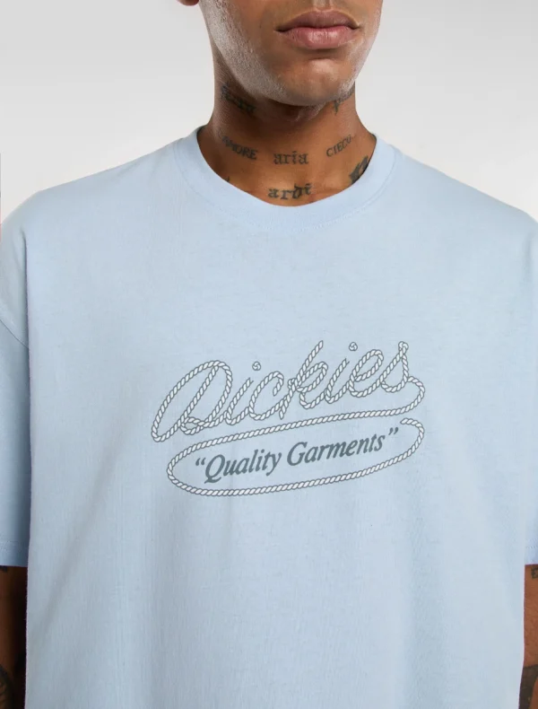 DICKIES - DICKIES ROPE חולצת טי קצרה – D0A4Z8QK54 – light-blue – 3