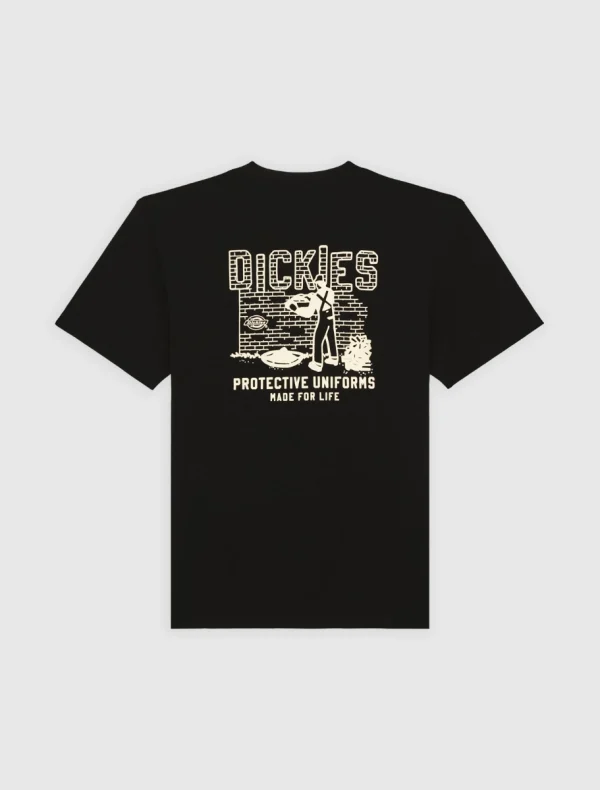 DICKIES - BRICKLANE   חולצת טי קצרה – D0A4Z8RBLK – black – 7