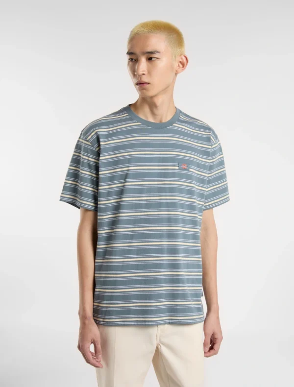 DICKIES - חולצת טי קצרה LEWISTOWN STRIPE – D0A4Z8SG70 – stormy-weather – 1