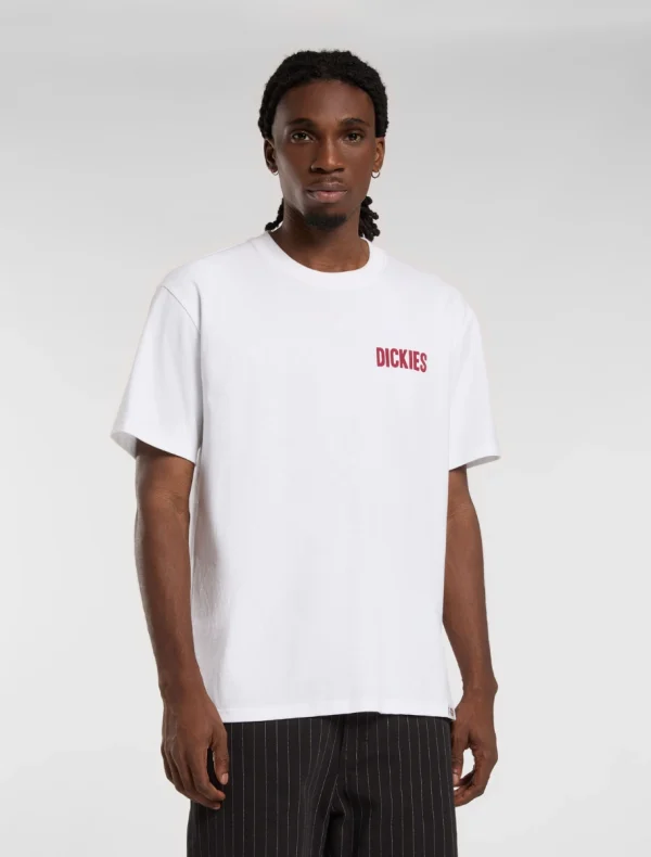 DICKIES - חולצת טי קצרה SLACKS RALLY – D0A4Z8U0WH – white – 1