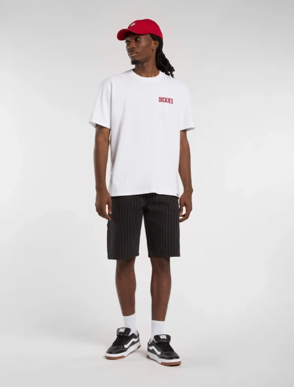 DICKIES - חולצת טי קצרה SLACKS RALLY – D0A4Z8U0WH – white – 2