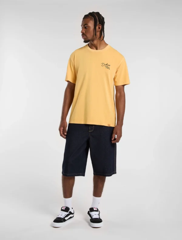 DICKIES - חולצת טי קצרה DICKIES ROPE CHEST LOGO – D0A4Z8WK41 – brown – 2