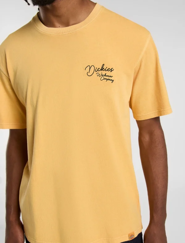 DICKIES - חולצת טי קצרה DICKIES ROPE CHEST LOGO – D0A4Z8WK41 – brown – 3