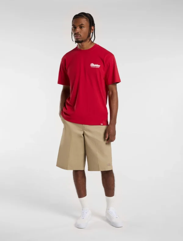 DICKIES - LEWISTOWN   חולצת טי קצרה – D0A4Z8Z0ER – english-red – 2