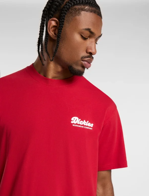 DICKIES - LEWISTOWN   חולצת טי קצרה – D0A4Z8Z0ER – english-red – 3