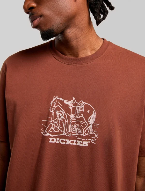 DICKIES - COMPANION CENTER LOGO חולצת טי קצרה – D0A4Z91K47 – brown – 3