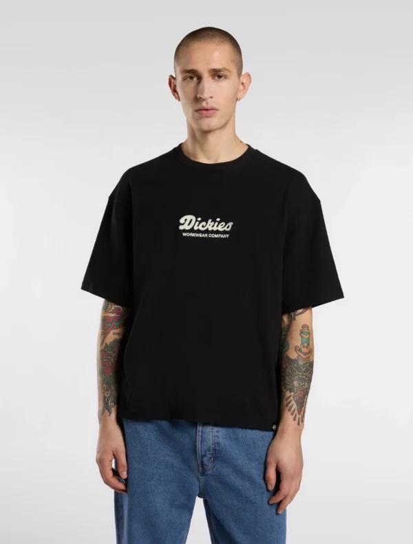 DICKIES - LEWISTOWN EMBRO חולצת טי קצרה – D0A4Z94BLK – black – 1