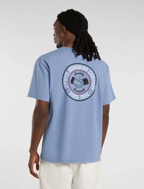 DICKIES - חולצת טי קצרה CIRCLE LOGO – D0A4Z95K37 – coronet-blue – 1