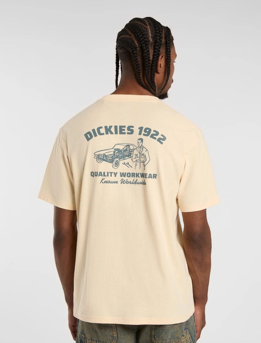 DICKIES - MECHANIC חולצת טי קצרה – D0A4Z96K53 – beige – 1