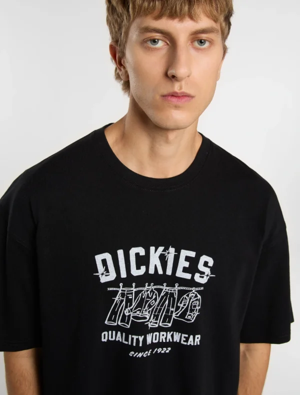 DICKIES - חולצת טי קצרה LAUNDRY BOXY – D0A4Z97BLK – black – 3