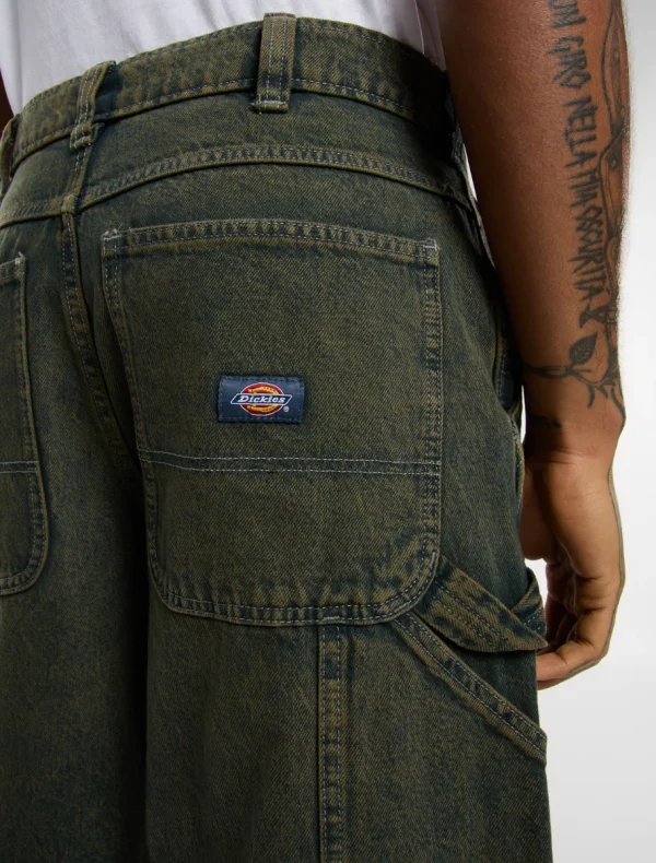 DICKIES - מכנסי ג'ינס קצרים LOOSE DENIM PAINTER – D0A4ZASK57 – light-grey – 5