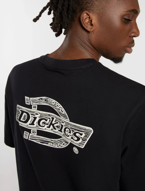 DICKIES - WOOD LOGO חולצת טי קצרה – D0A4ZATBLK – black – 5