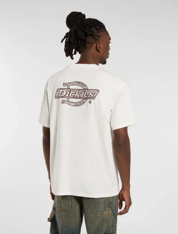 DICKIES - WOOD LOGO חולצת טי קצרה – D0A4ZATC48 – beige – 1