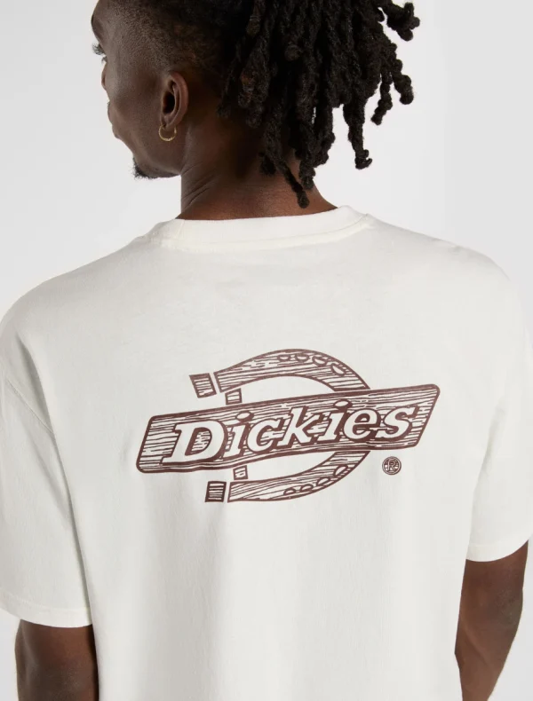 DICKIES - WOOD LOGO חולצת טי קצרה – D0A4ZATC48 – beige – 5