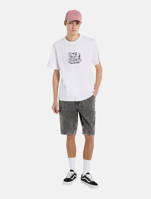DICKIES - ג'ינס קצרים GARYVILLE – D0A4XCKJ81 – light-grey – 2