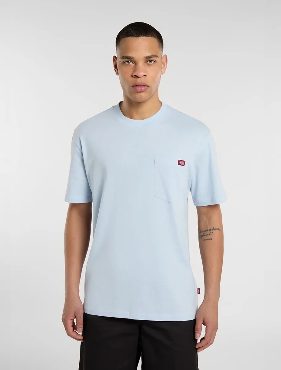 DICKIES - חולצת טי קצרה LURAY POCKET – D0A4YFCK54 – light-blue – 1