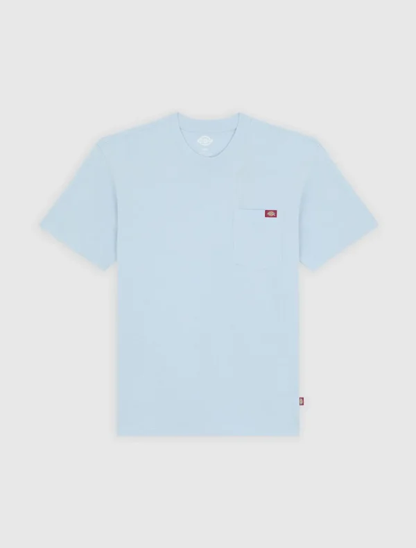 DICKIES - חולצת טי קצרה LURAY POCKET – D0A4YFCK54 – light-blue – 3