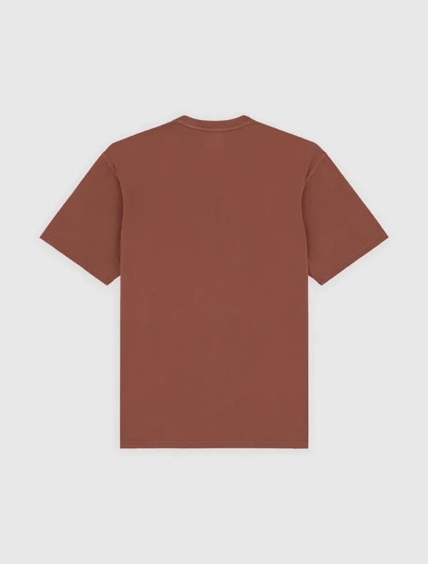 DICKIES - חולצת טי קצרה DICKIES ROPE CHEST LOGO – D0A4Z8WK47 – brown – 4